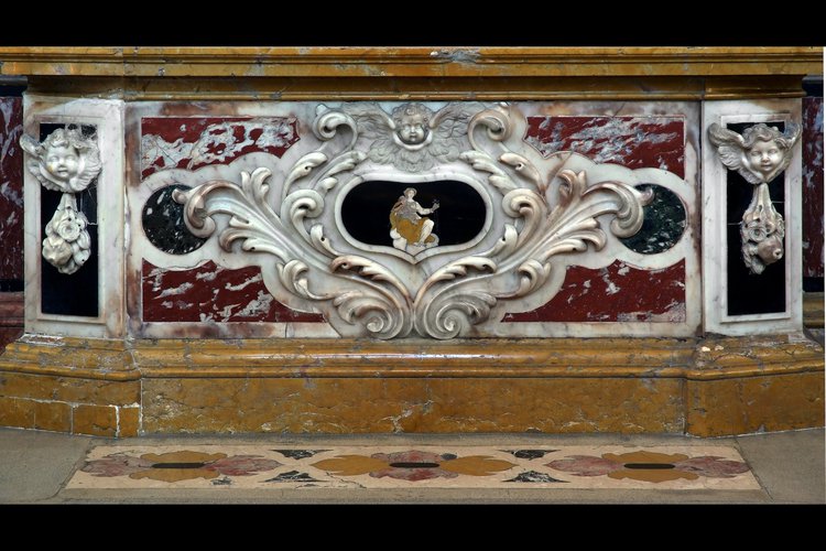 Paliotto, Altare laterale di San Luigi,  chiesa di San Lorenzo, Varmo