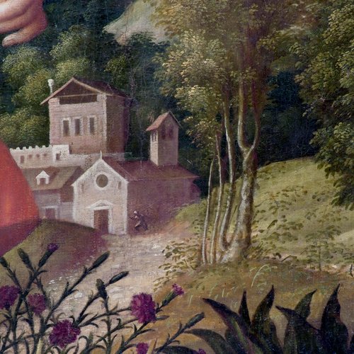 Pomponio Amalteo, Annunciazione, 1546, particolare