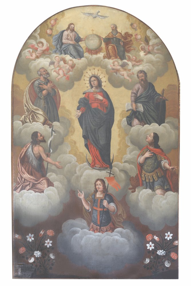 Madonna Immacolata e santi, 1690, olio su tela.
