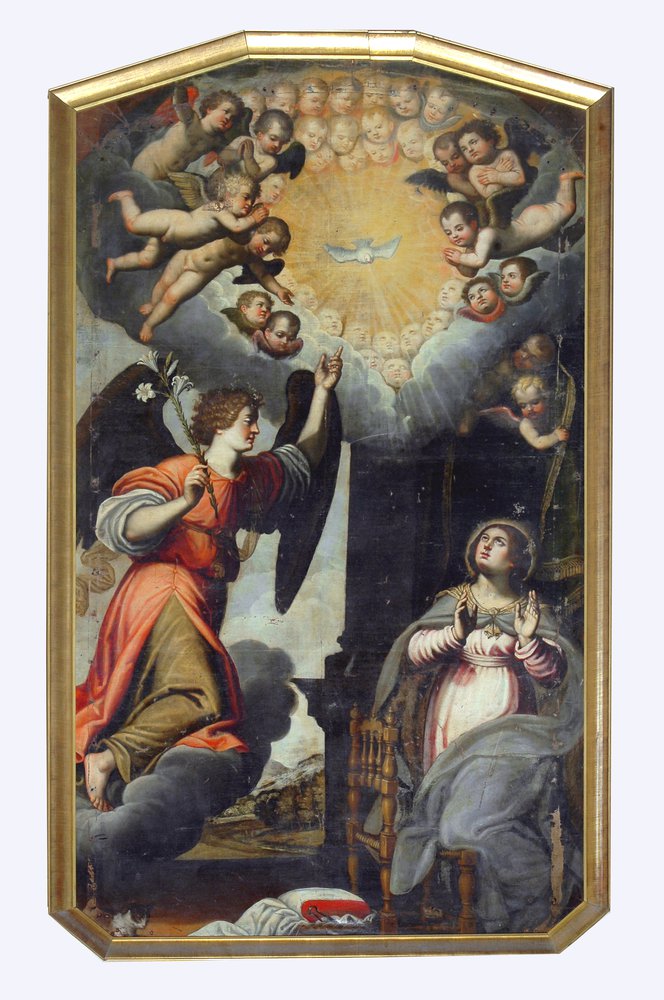 Eugenio Pini, L'Annunciazione, 1643 (parete di fronte alla sacrestia)