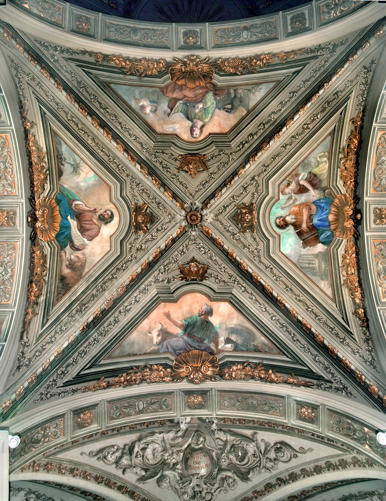 A. Fantini, Evangelisti, sec. XIX, affreschi nella volta del presbiterio