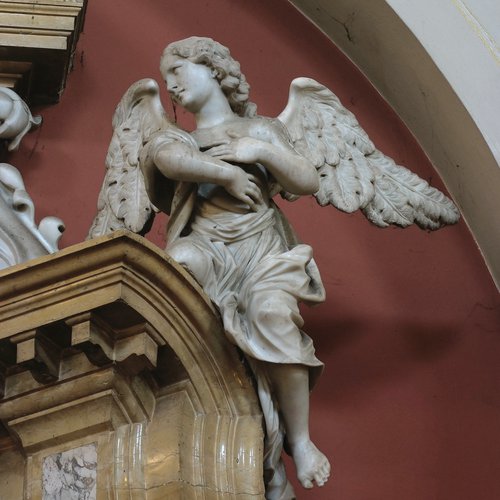 Angelo orante, Altare laterale di San Luigi,  chiesa di San Lorenzo, Varmo