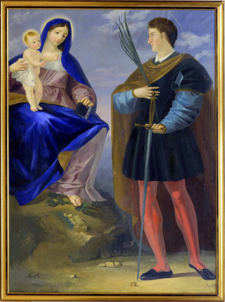 Oratorio di San Canciano al cimitero, pala di San Casciano, Andrea Zara, 1849, Lestans