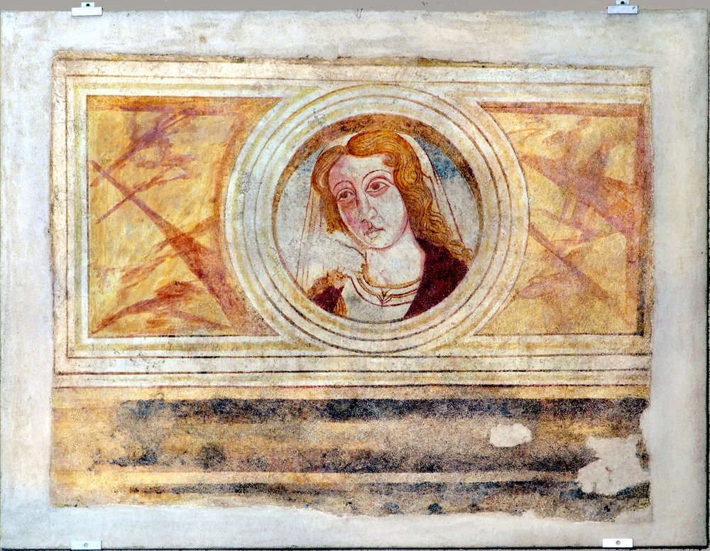 Ritratto appartenente a un ciclo affrescato nel sottotetto della navata centrale del duomo, sec. XVI