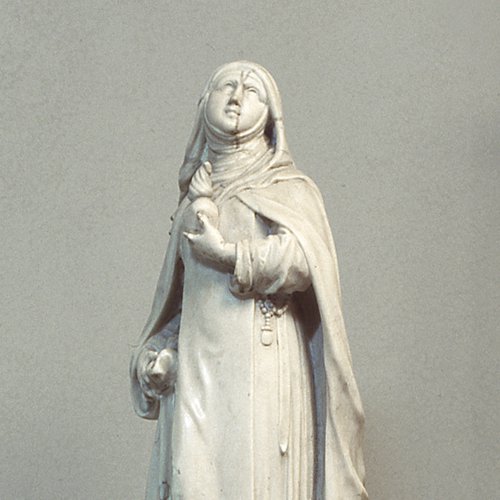 Chiesa della Beata Vergine del Carmine, acquasantiera con Santa Teresa d'Avola Giovanni e Francesco Bonazza