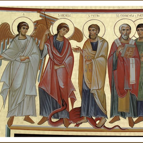 Paolo Orlando, angelo, San Michele, San Pietro, Sant'Ermacora e San Fortunato , chiesa nuova di San Michele, Cervignano