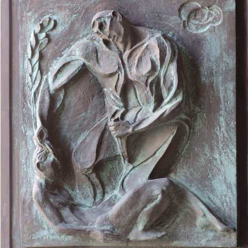 Angelo Boatto, Portale della vita, 1992, Caino uccide Abele