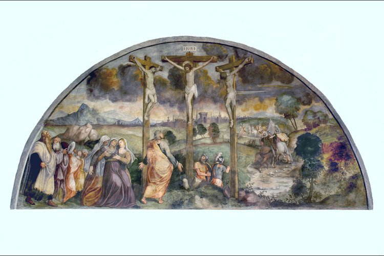 Lunetta con La Crocifissione