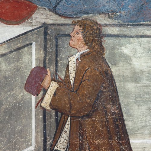 Pietro da Vicenza, particolare del devoto, fine XV secolo