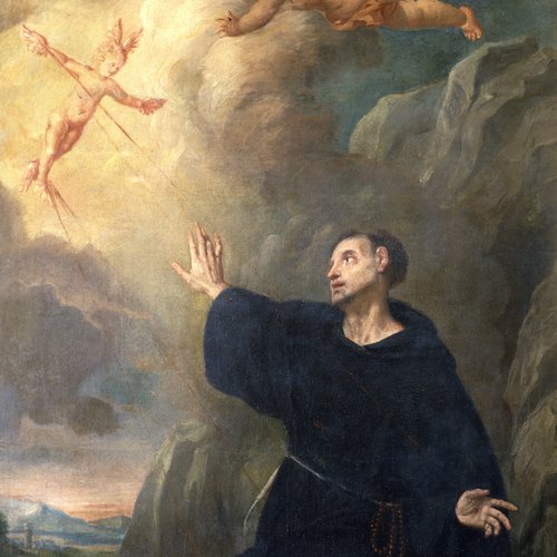 Chiesa della Beata Vergine del Carmine, le stimmate di San Francesco, particolare, Pietro Venier, sec. XVIII