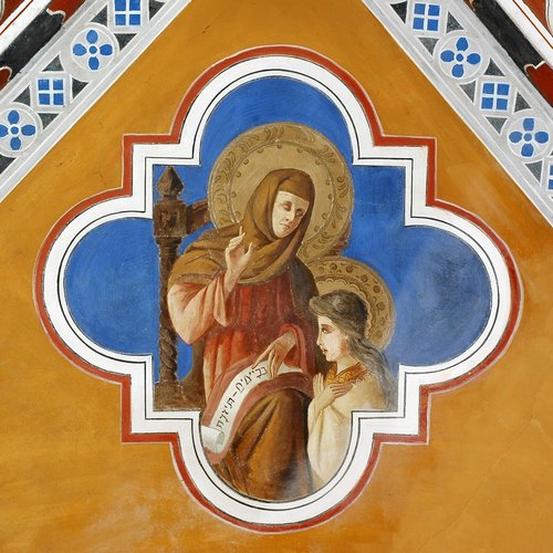 Chiesa di San Nicolò, volta a quattro vele, Educazione della Vergine, Antonio del Toso, 1901, San Giorgio della Richinvelda