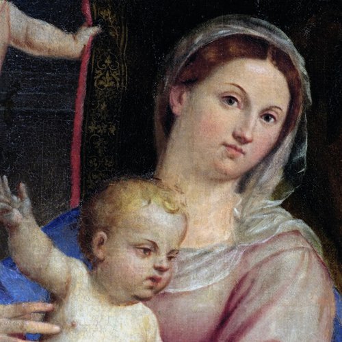 Pomponio Amalteo, Madonna con Bambino e Santi, particolare, 1542