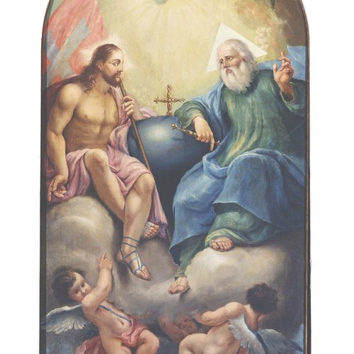 Oltris, Chiesa della SS. Trinità, G.P. Fubiaro ( attr), La Trinità, 1766-1771, olio su tela.