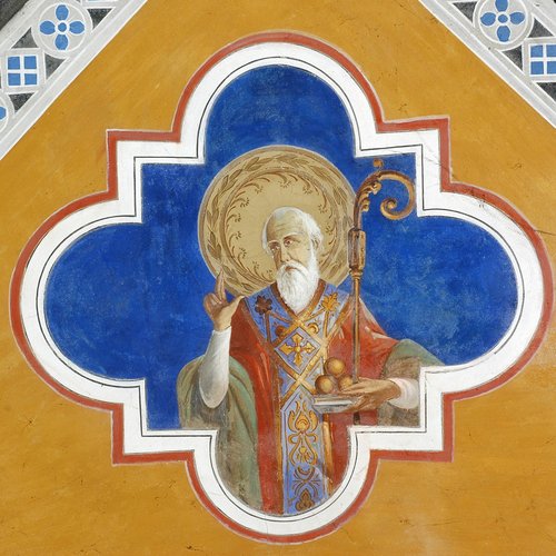 Chiesa di San Nicolò, volta a quattro vele, San Nicola di Bari, Antonio del Toso, 1901, San Giorgio della Richinvelda