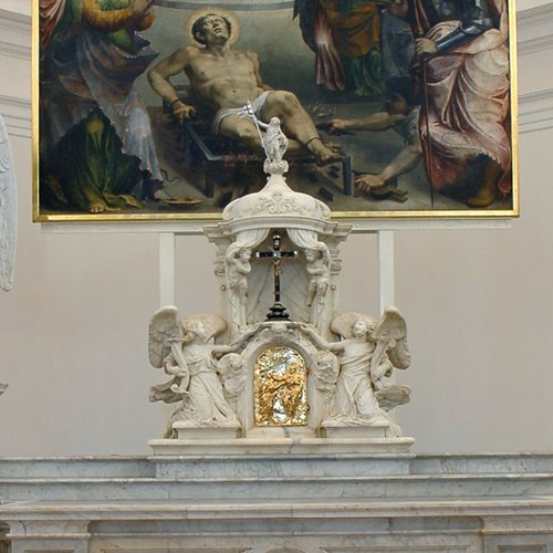 Altare maggiore, pieve di San Lorenzo in Monte di Buja