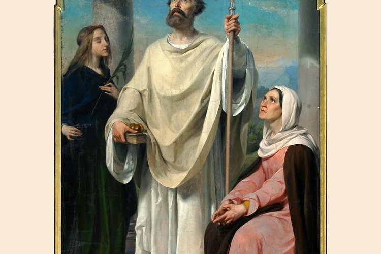 Filippo Giuseppini, San Nicolò tra le Sante Anna e Lucia, 1854