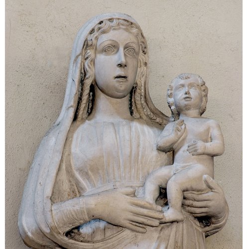 Statua di Madonna con Bambino, Monumento funebre del Patriarca Nicolò Donato, 1513 ca, particolare