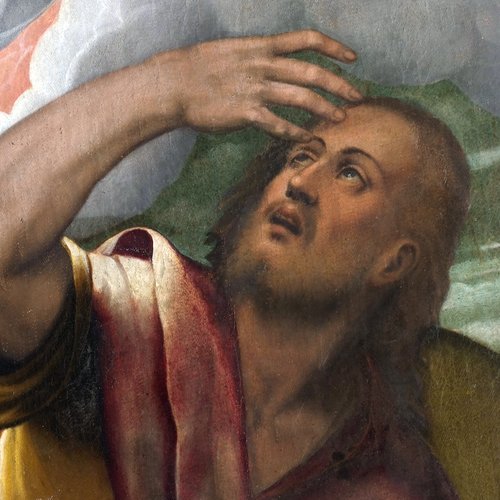 Francesco Floreani, la Trasfigurazione di Nostro Signore, particolare, 1584