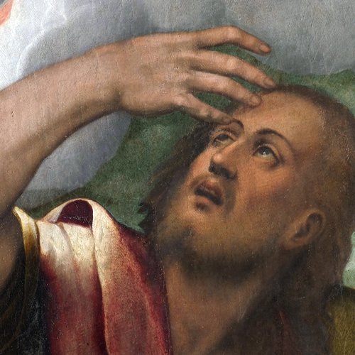 Francesco Floreani, la Trasfigurazione di Nostro Signore, particolare, 1584