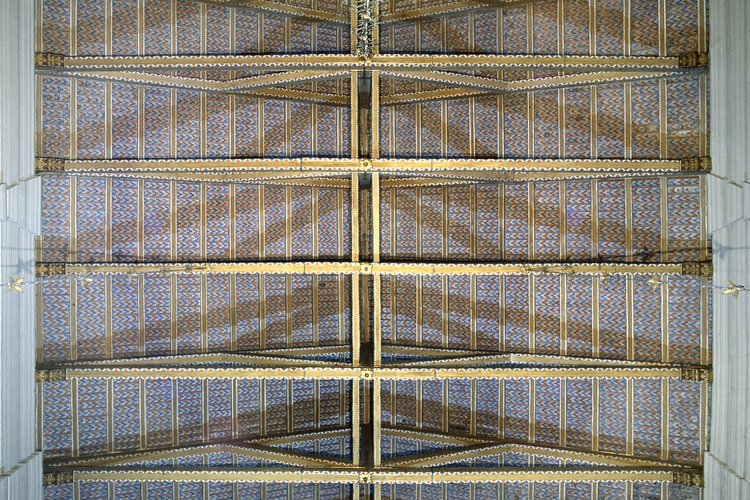 Interno del Duomo: soffitto con capriate lignee, sec. XVII