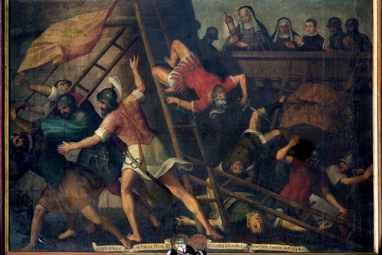 Santa Chiara che salva il monastero dai Saraceni, sec. XVII