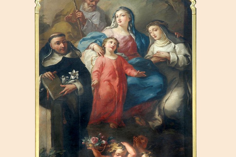 Pietro Antonio Novelli, Sacra Famiglia e i Ss. Domenico  Caterina da Sina, 1765