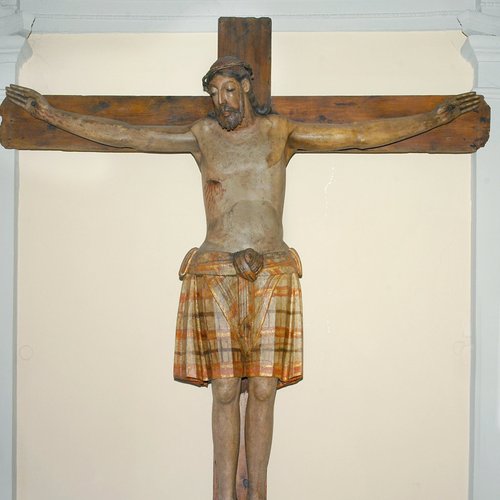 Altar maggiore, Crocifisso ligneo, chiesetta di Santa Croce, Cervignano