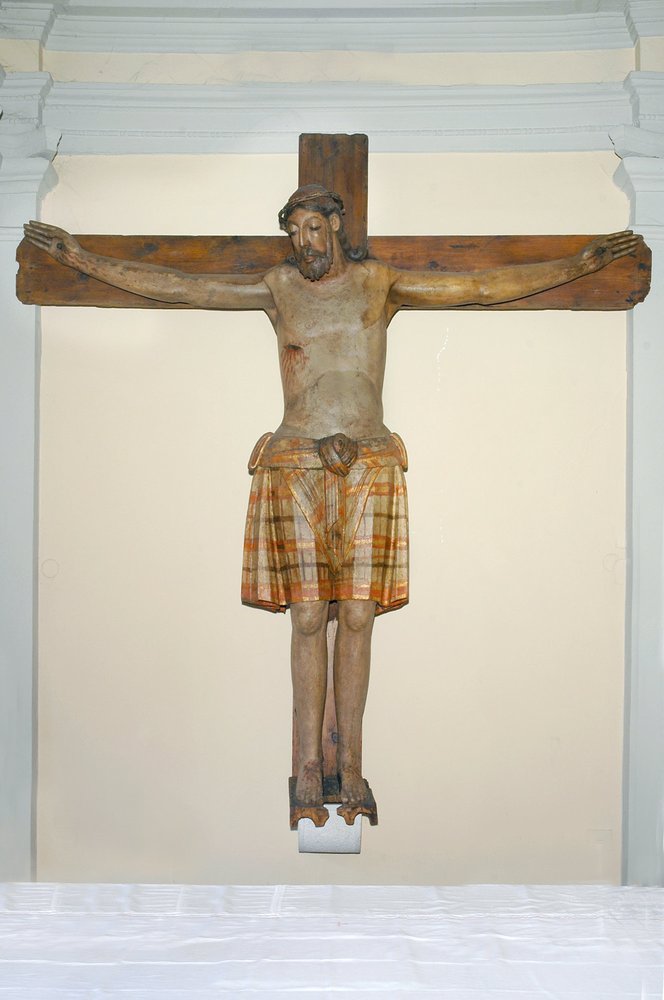 Altar maggiore, Crocifisso ligneo, chiesetta di Santa Croce, Cervignano