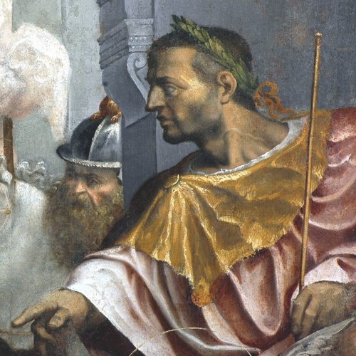 Giovanni Battista Grassi, Il Martirio di San Lorenzo, particolare, pala dell'altare maggiore della pieve di San Lorenzo in Monte di Buja