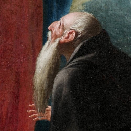 Antonio Diziani, Sant'Antonio Abate che adora la Vergine col Bambino, 1764, particolare