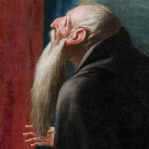 Antonio Diziani, Sant'Antonio Abate che adora la Vergine col Bambino, 1764, particolare