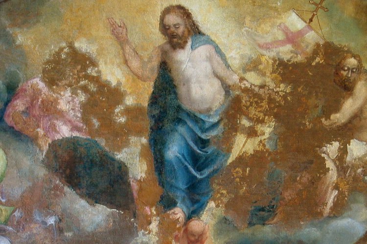 Giovanni Battista Grassi, Il Martirio di San Lorenzo, particolare, pala dell'altare maggiore della pieve di San Lorenzo in Monte di Buja