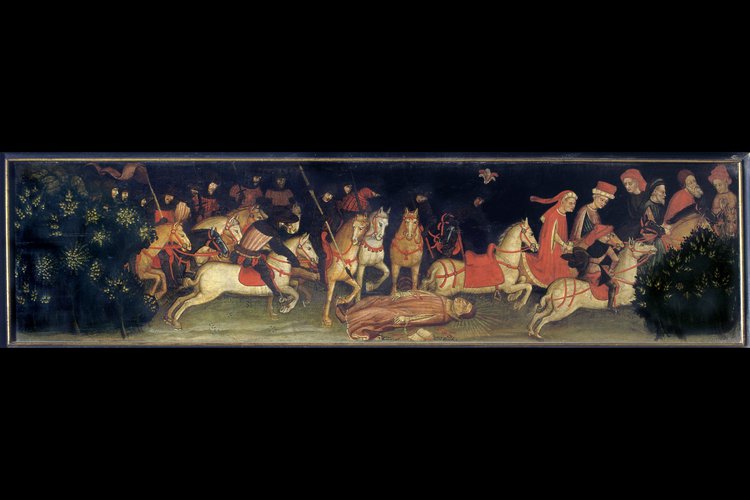 Cappella Corporis Christi, Scene tratte dalla vita del beato Bertrando, Uccisione del Beato, XV sec