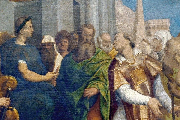 Giovanni Battista Grassi, San Lorenzo condannato dal prefetto di Roma, pieve di San Lorenzo in Monte di Buja