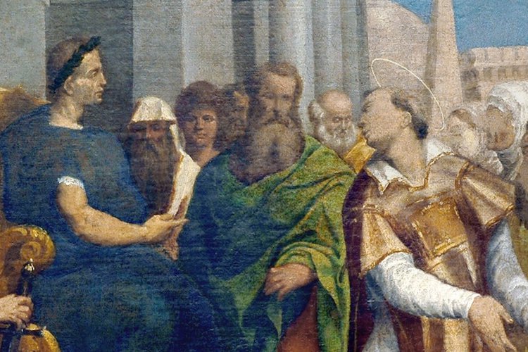 Giovanni Battista Grassi, San Lorenzo condannato dal prefetto di Roma, pieve di San Lorenzo in Monte di Buja