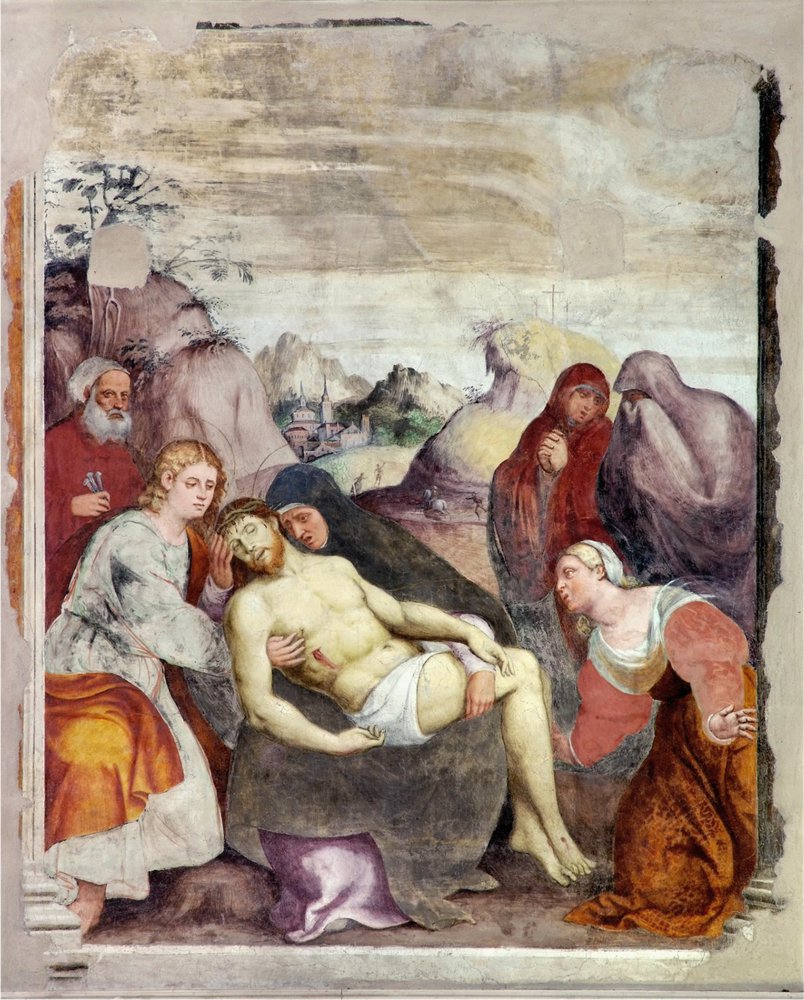 Pomponio Amalteo (1505-1588), Deposizione della croce, metà sec. XVI