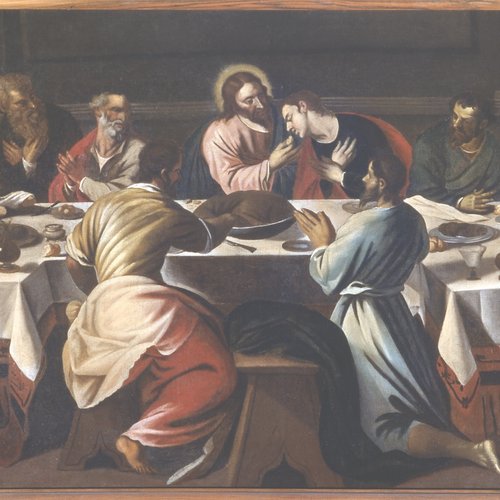 Oltris, Chiesa della SS. Trinità, F. Pellizzotti, Ultima cena, sec. XVIII, olio su tela.