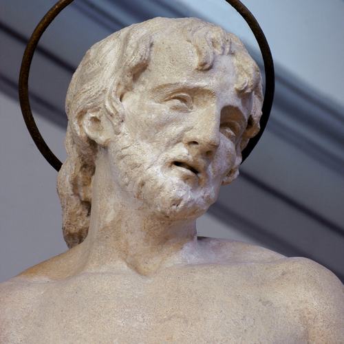 Chiesa parrocchiale di Variano, Sebastiano Pischiutti, San Giovanni Battista, particolare, Altare maggiore, 1735