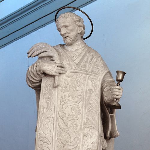 Chiesa parrocchiale di Variano, Sebastiano Pischiutti, San Valentino, Altare maggiore, 1735