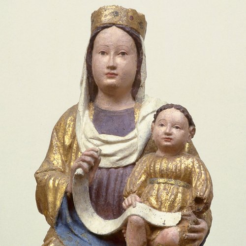 Statua della Vergine (sec. XV), abside, pieve di San Lorenzo in Monte di Buja