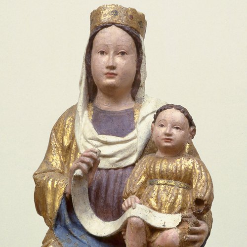 Statua della Vergine (sec. XV), abside, pieve di San Lorenzo in Monte di Buja