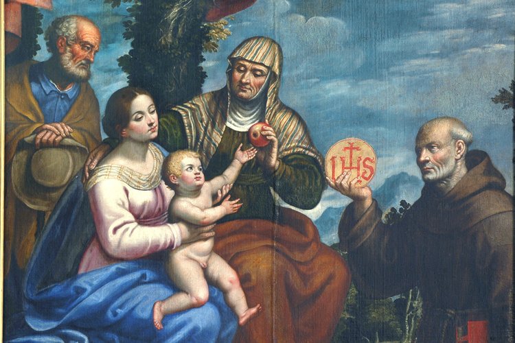Eugenio Pini: La Sacra Famiglia, 1645; particolare
