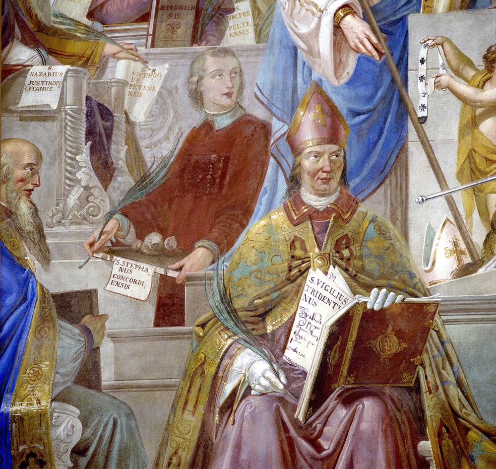 Chiesa di San Lorenzo martire di Talmassons, Rocco Pittaco, Fasti del Patriarcato di Aquileia, particolare, 1850