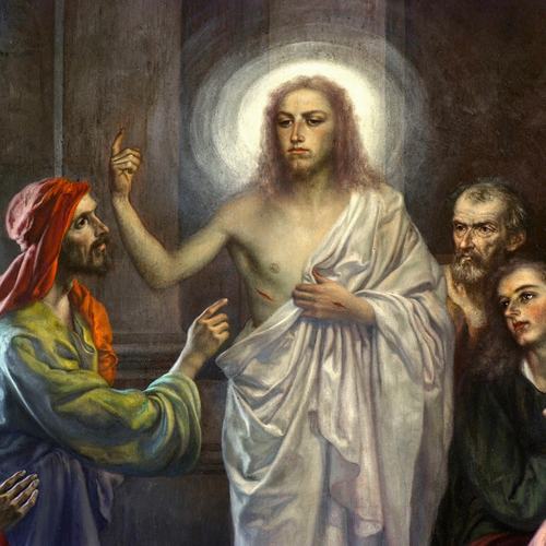 Chiesa parrocchiale di Variano, Titta Gori, L'incredulità di San Tommaso, particolare, 1927 ca