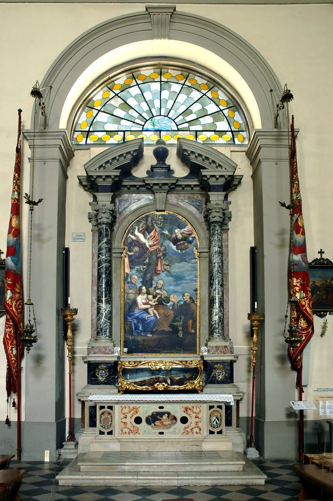 Altare della Sacra Famiglia, 1645, primo altare a destra