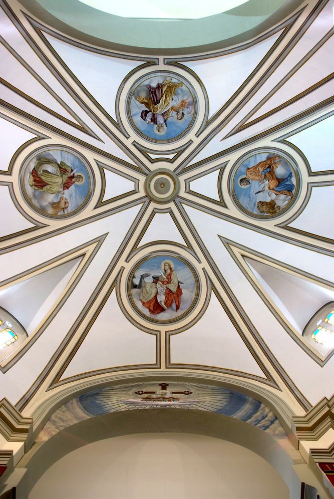 Chiesa parrocchiale di Variano, Giacomo Monai, Affreschi nel soffitto del coro, 1940