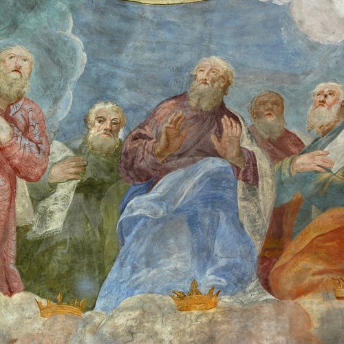 Giovanni Pietro Venier, L'Apocalisse, 1732, particolare, vegliardi adoranti