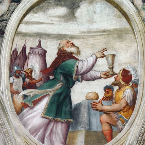 Pomponio Amalteo, Melchisedech che benedice il pane e il vino