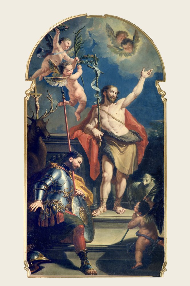 Francesco Fontebasso, Pala d'altare della cappella dei Ss. Giovanni Battista ed Eustachio, 1749-1753