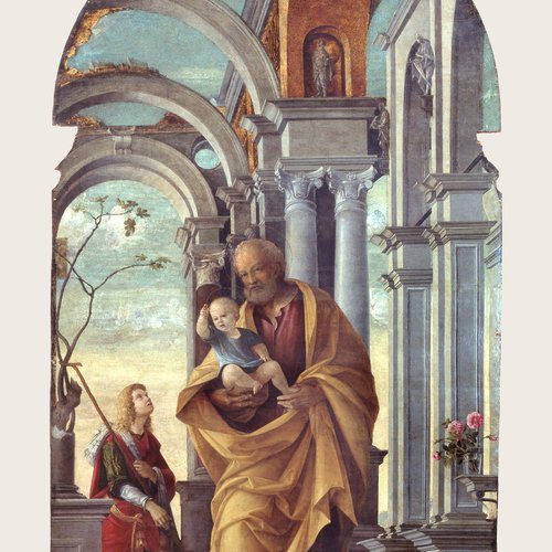 Pellegrino da San Daniele, San Giuseppe con il Bambino, 1500-1501